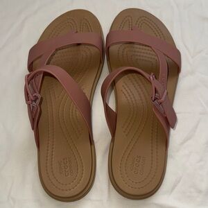 CROCS Women's Mauve and Brown Sandals
